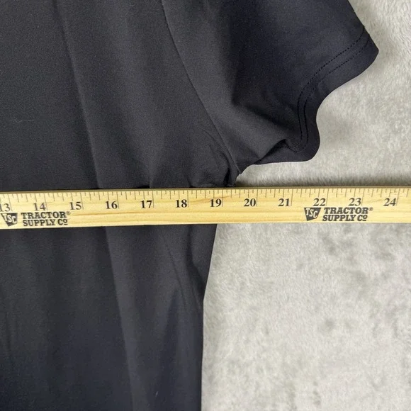 TRR Woman's Golf Activewear Short Sleeve Button Down Polo Black Large - Picture 5 of 9